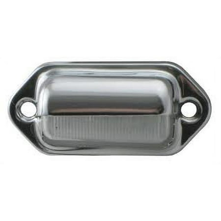 LED Chrome Convenience Courtesy or License Plate Light - Six (6) Cool White LED Inside A Waterproof, Compact 12vdc Fixture Truck, Auto, RV, Aircraft lighting