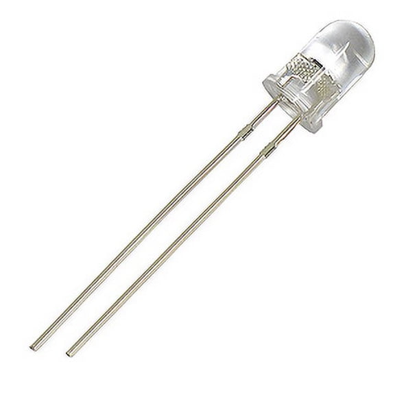 LED Clear, 3mm - RED with Resistors- 100ea