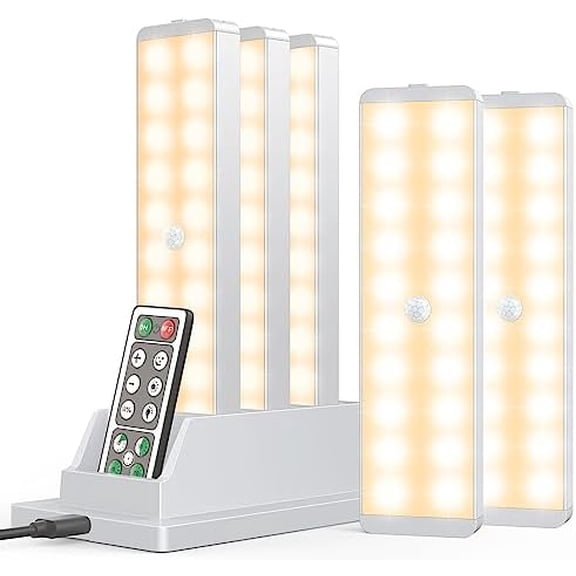 LED Closet Light with Remote, 20 LED Rechargeable (Warm Light-5Pcs Charging Station)$$Tools & Hardware Other