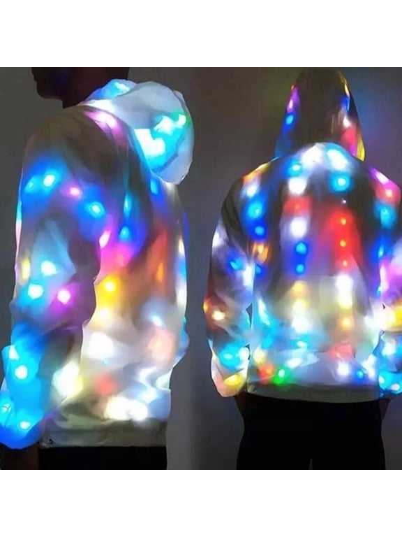 LED Clothes Cool Dance Dress Coat Colorful Flashing Lights Halloween
