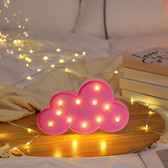 LED Cloud Marquee Sign, Light Up Cloud Decorative Sign Cute Night Light for Baby Shower, Party Supply, Christmas Decor