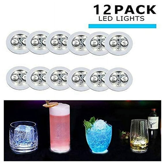 LED Coaster,12 Pack Coasters,LED Lights