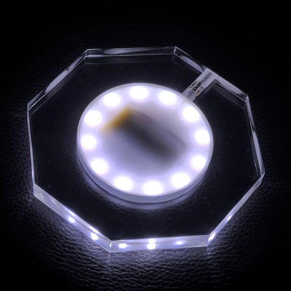 LED Coaster -2 PCS Rechargeable Light Up Coasters for Drinks, 3 Modes Luminous Cup Holder for Beer, Cocktail & Wine - Perfect for Party, Wedding, Bar & Club