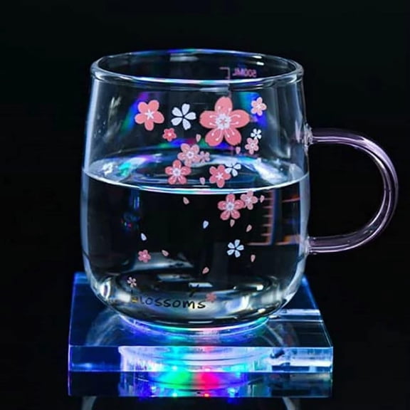 LED Coaster -4 PCS Rechargeable Light Up Coasters for Drinks, 3 Modes Luminous Cup Holder for Beer, Cocktail & Wine - Perfect for Party, Wedding, Bar & Club