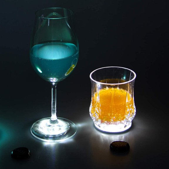 LED Coaster- LED Bottle Lights Cup Holder Lights LED Sticker Coaster Lights Light Up Coasters- LED Bottle Light- Bottle Glorifier- LED Stickers Coaster Light Up For Drinks.