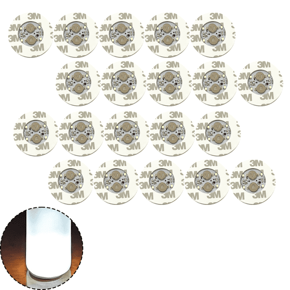 LED Coaster,LED Stickers Coaster Light Up for Drinks, Flash Light Up Cups Perfect for Party Weeding Bar,White