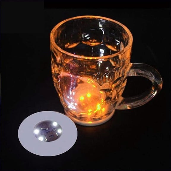 LED Coaster, Light Up Coasters,LED Bottle Lights, Bottle Glorifier,LED Sticker Coaster Discs Light Up Coaster15 Pack