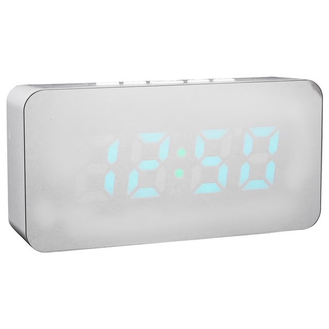 LED Color Changing Clock Digit Mirror Clocks Digital Desktop Alarm for