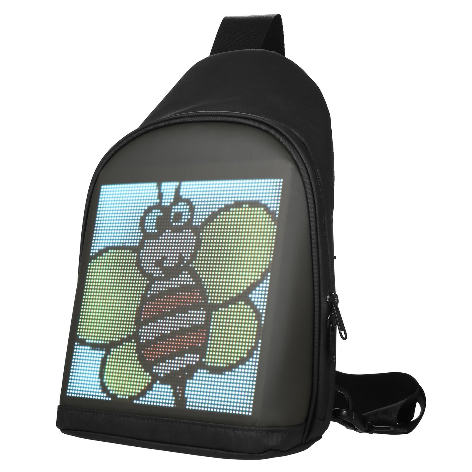 LED Color Screen Sling Bag Customizable Backpack for Travel and School