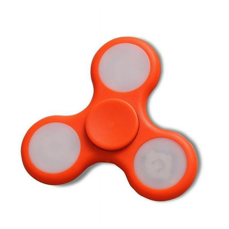 Hand spinner fidget spinner modele lumineux orange
