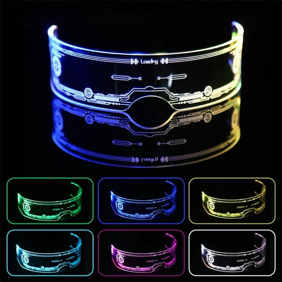 LED Colorful Luminous Technology Glasses, Bar Bounce Party Science Fiction Honeycomb Glasses Music Festival Glasses