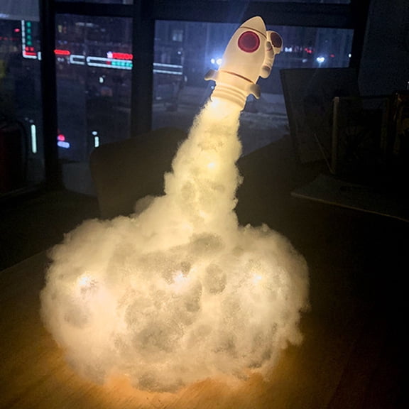 LED Colorful Night Light Home Decoration Clouds Astronaut Lamp With Rainbow Effect Children Night Ligh Drops