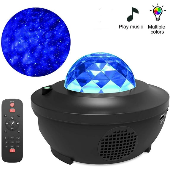 LED Colorful Starry Projector Light, 3W Blueteeth USB Voice Control Music Player Projection Lamp