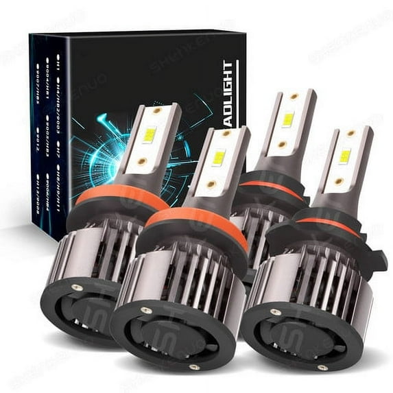 LED Combo CSP Headlight Kit Bulbs Hi Low Beam 4X for 2010-2018 Mazda 3