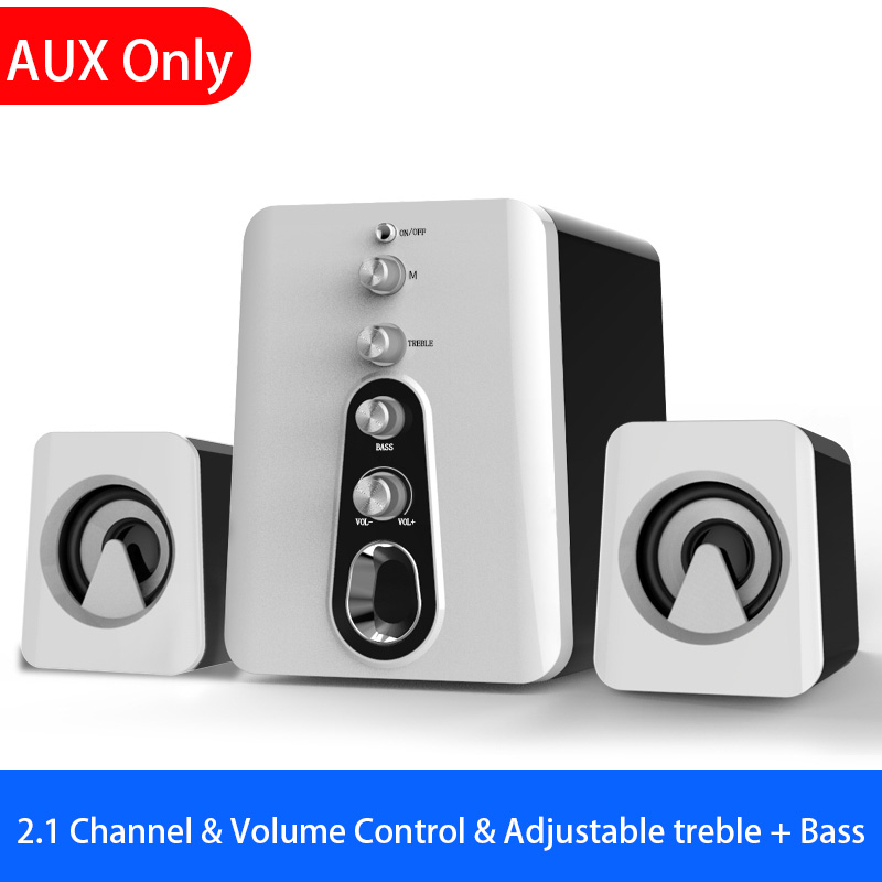 LED Computer Combination Speakers AUX USB Wired Wireless Bluetooth