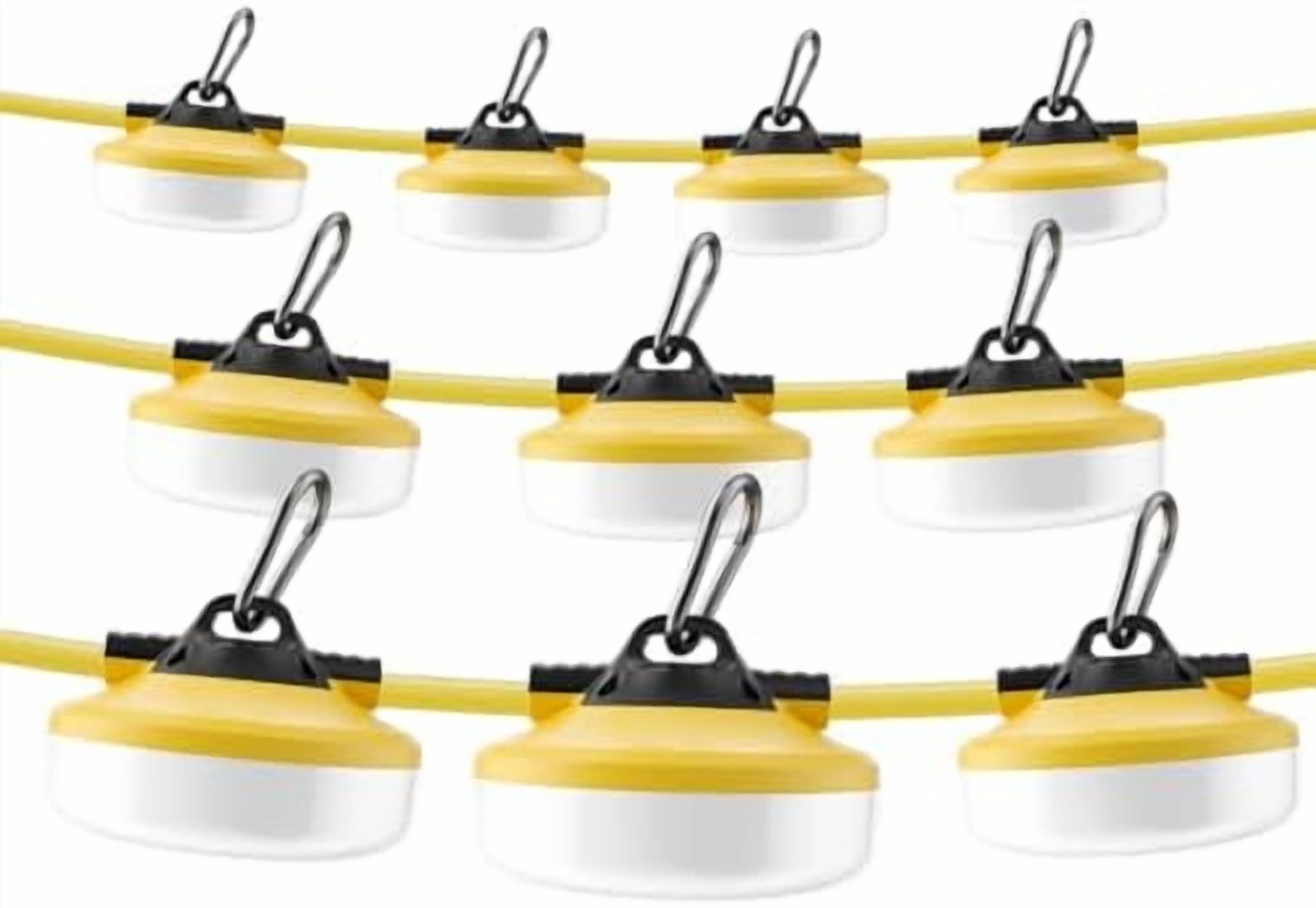 LED Construction String Lights 100FT, 3 Prong, 10000 LM, 5000K LED ...