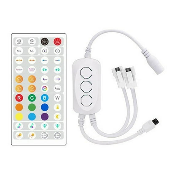 LED Controller 44 Keys Bluetooth Voice-Activated Intelligent Dimming Color Temperature Strip Light B