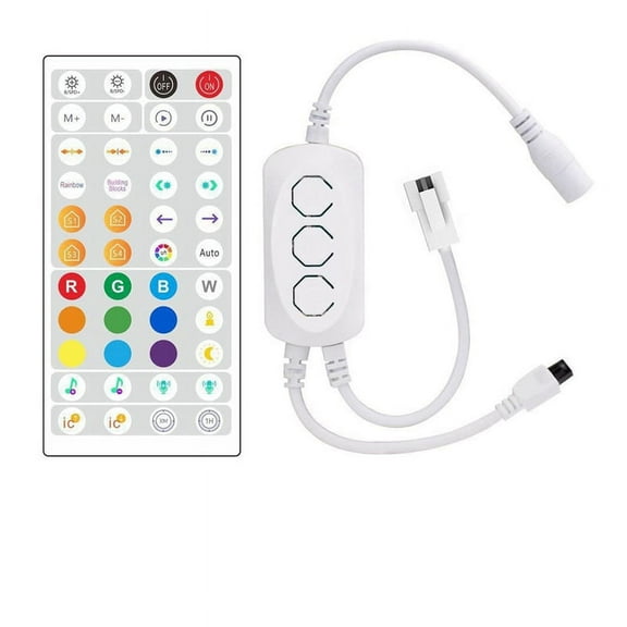 LED Controller 44 Keys Bluetooth Voice-Activated Intelligent Dimming Color Temperature Strip Light Controller B