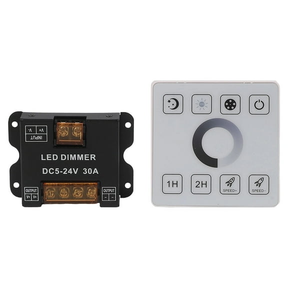 LED Controller, DC 5V-24V Light Strips,Touch Panel Dimmer Controller(monochrome)