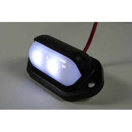 LED Convenience Courtesy Light - White LED - Waterproof, Compact 24 Volt DC Fixture Truck, Auto, RV, Aircraft lighting