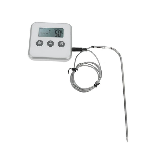 LED Cooking Thermometer With Probe, Precise Temp Control For Meat, BBQ, Food Prep