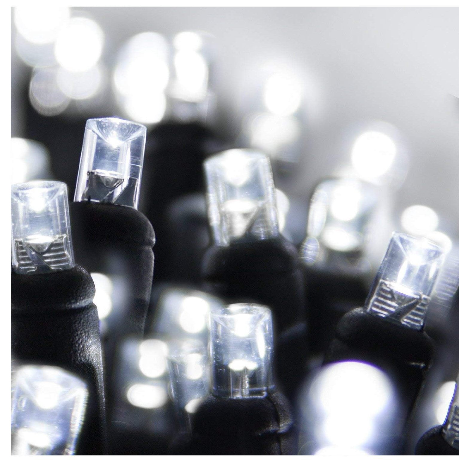 LED Cool White Mini Light Set, 70 5mm Lights, Indoor/Outdoor Christmas