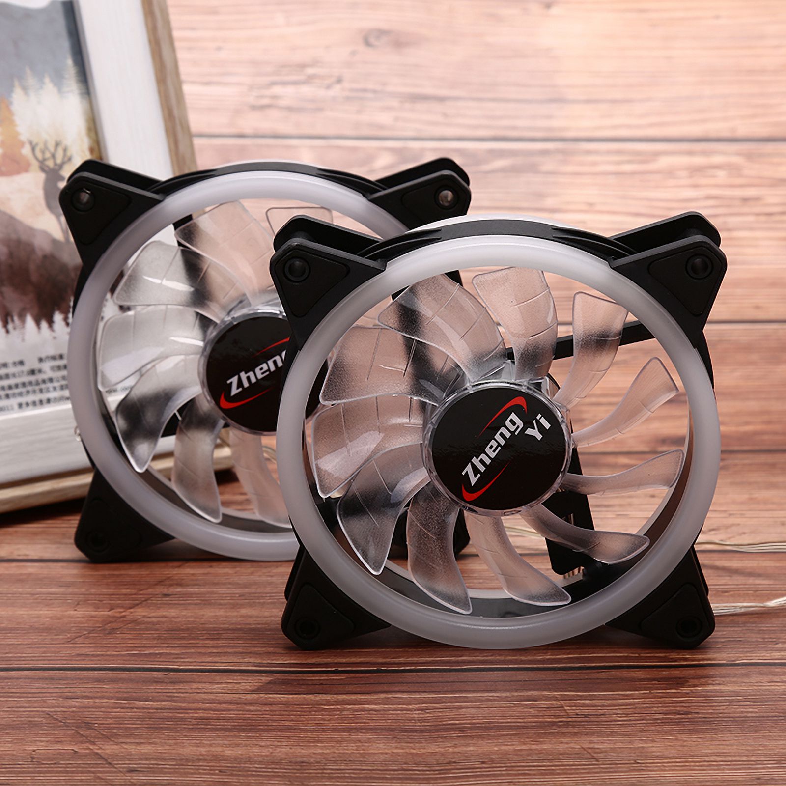 LED Cooling Fan RGB 12cm DC 12V Brushless Cooler For Computer Case PC