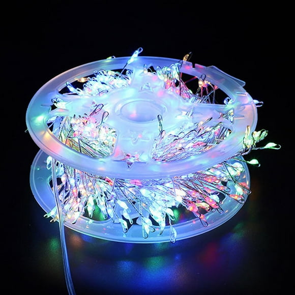 LED Copper Wire Firecracker Light String for Christmas Tree, Cluster Fairy Lights Outdoor Indoor Waterproof Hollow Beaded Holiday Decorative Lights (Colorful, 29.52ft-200 Lights-USB)