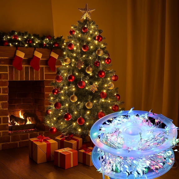 LED Copper Wire Firecracker Light String - Flexible DIY Christmas Tree Decor, Warm White Fairy Lights for Indoor/Outdoor Festive Decoration