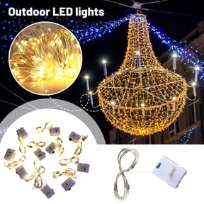 LED Copper Wire String Lights Battery Operated Fairy Lights, Ultra Thin Silver Wire Micro LED Decorative Lighting for DIY Crafts, Mason Jars, Bedroom, Wedding, Party, Indoor Outdoor Home Decoration