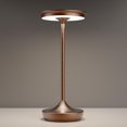 thumbnail image 1 of LED Cordless Table Lamp Rechargeable - Outdoor 6000mAh Battery Operated Portable Table Lights 3 Color Stepless Dimming Table Lamps with Memory Function for Patio Restaurant Dining Moka, 1 of 8