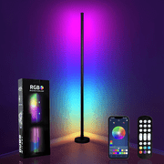 LED Corner Floor Lamp, LED Corner Lamp with App and Remote Control, RGB 16 Million DIY Colors & 68+ Scene, Music Sync, Color Changing Smart Ambient Light for Living Rooms, Bedrooms, and Gaming Rooms