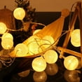 thumbnail image 1 of LED Cotton Ball String Light Fairy Lights for Party Wedding Christmas Valentine's Home Decoration, 1 of 3