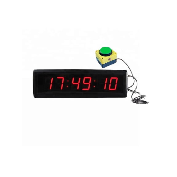 LED Countdown Wall Clock With Chronograph, Alarm, Timer, Stopwatch, Button Reset To Zero, Red Color