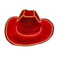thumbnail image 1 of LED Cowboy Hat Light Up Glitter Cowboy Hat, Cowboy Hat for Festivals, Raves & Costumes LED Neon Western Party Hat, 1 of 3