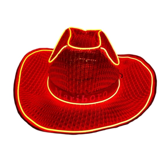 LED Cowboy Hat Light Up Glitter Cowboy Hat, Cowboy Hat for Festivals, Raves & Costumes LED Neon Western Party Hat