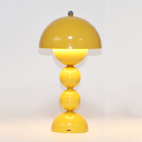 LED Creative Mushroom Table Lamp,Desk Lamp, Bedroom Bedside Night Light, Dimmable Led Lighting, Creative Home Decor Table lamp, Unique House warmging Gift (Yellow)