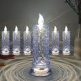 thumbnail image 1 of LED Crystal Candle Lights, Rose Shadow LED Flameless Candles, Glass Battery Operated Led Flameless Candles for Valentines Anniversary Wedding Christmas Decorations, 1 of 10