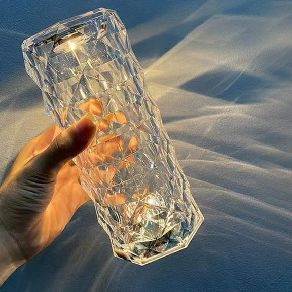 LED Crystal Table Lamp, Moclever Crystal Diamond Rose Table Lamp with Remote Touch Control, Rechargeable, 16 Color Change Atmosphere Bar Lamp