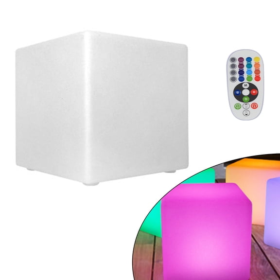 LED Cube Light, Rechargeable Cube Light with Remote Control, Rechargeable LED Cube Light