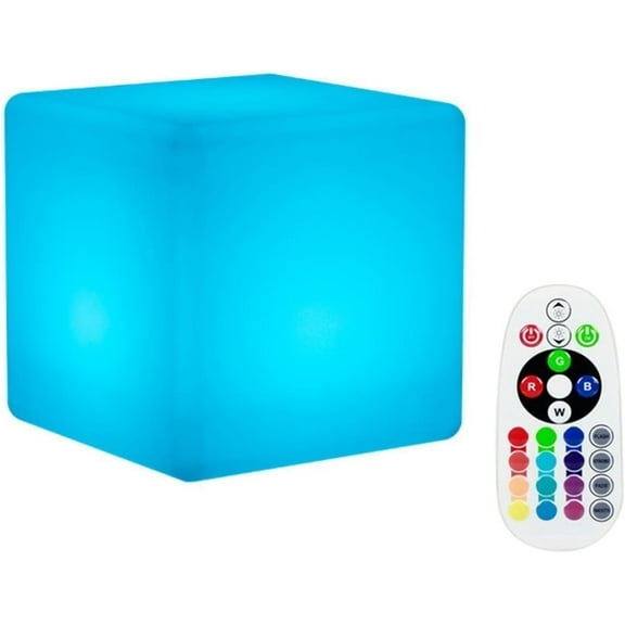 LED Cube Mood Light,Rechargeable Bedside Night Lamp Light ,Remote Control LED Decorative Light,16 Color Change Lights with 4 Flash Modes, Lighting for Party,Wedding,Bedroom,Garden