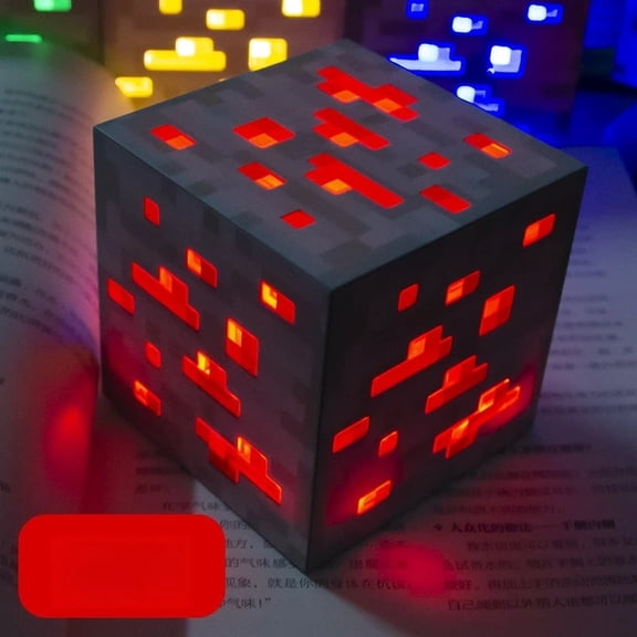 LED Cube Night Light Color Changing Decorative Lamp Pixel Style Desk Light USB Powered Bedroom Atmosphere Lamp for Kids Room Home Decor