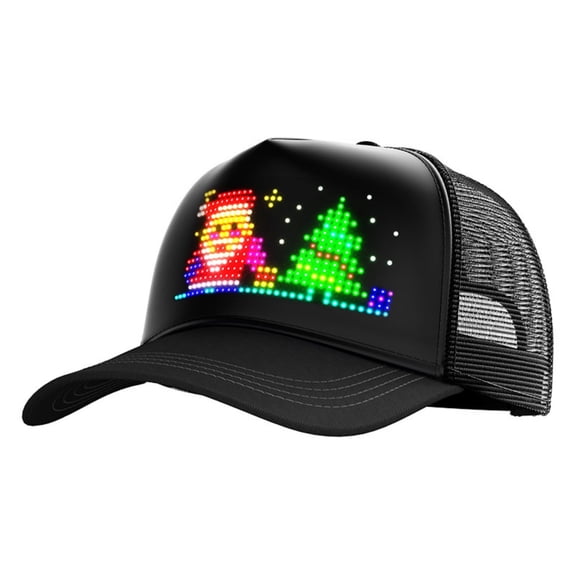 LED Custom Light up Baseball Cap, Bulk Adult Party Glow Hats, Dark Glow Baseball Cap Set for Halloween, Raves, Festivals