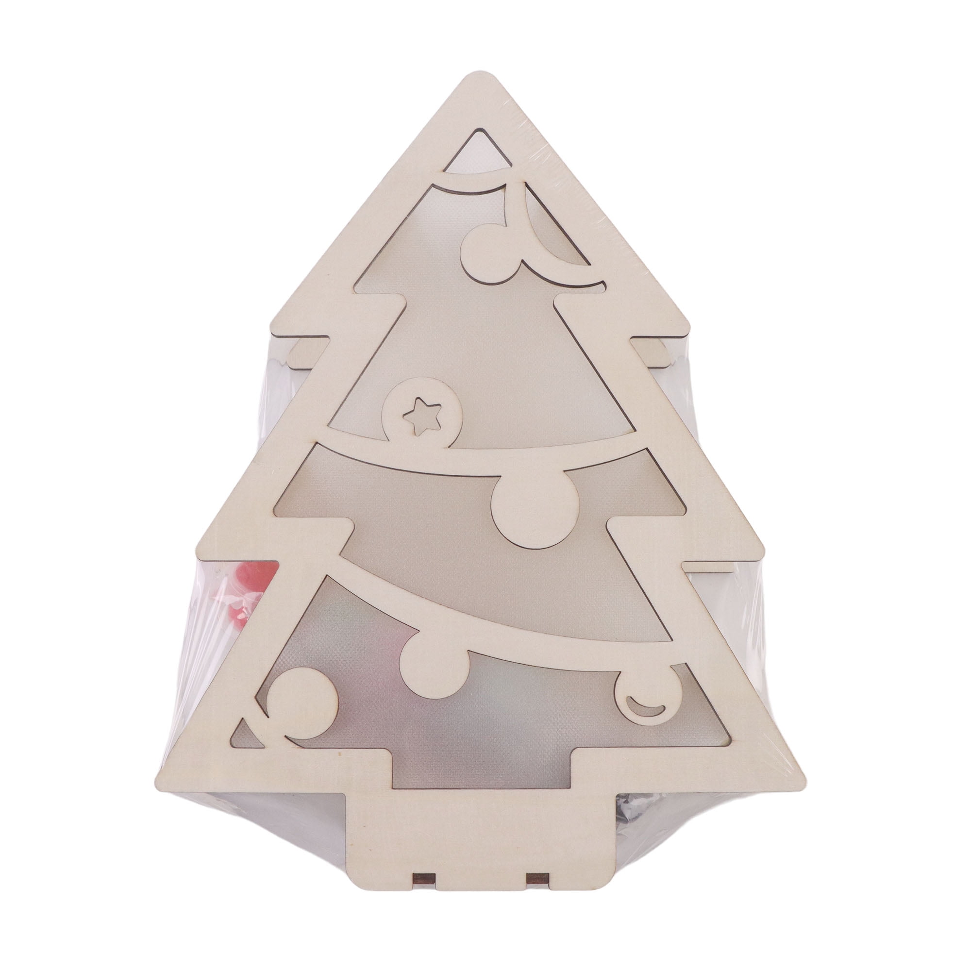 Holiday Time Christmas Tree Craft Kit with LED lights, 8.46 x 11 x 2
