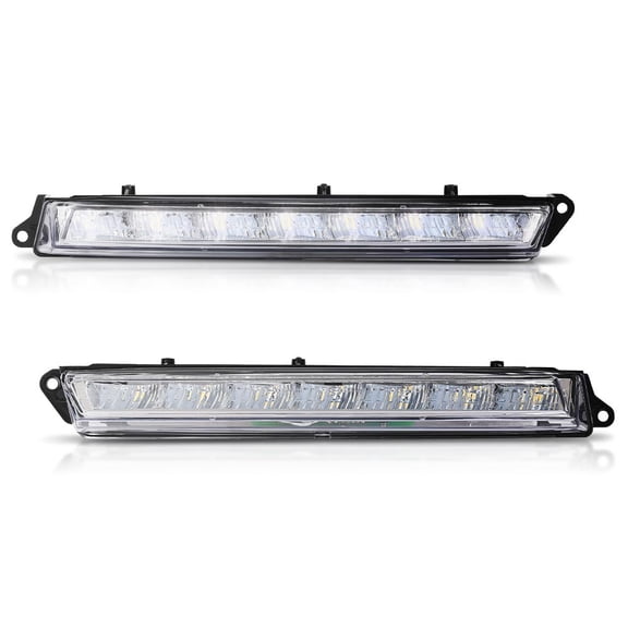 LED DRL Daytime Running Fog Light Pair Fit for Benz GL-Class X164 GL320 GL350 GL450 GL550 ML63 X166 2007-2013 LH Driver & RH Passenger 2PCS, A1649060351, A1649060451