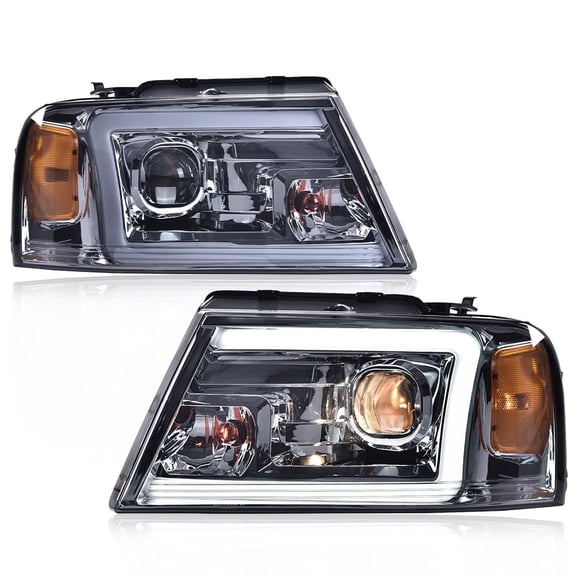LED DRL Headlights, Fit for 2004-2008 Ford F150/Fit for 06-08 Lincoln Mark LT(NOT Fit for 2004 F150 Heritage/Flareside Beds Models)