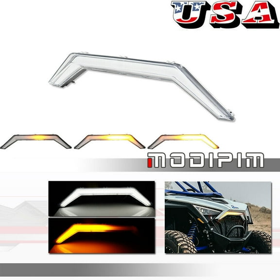 LED DRL/Sequential Front Center Turn Signal Lights Fits 20+ Polaris RZR PRO XP/4-