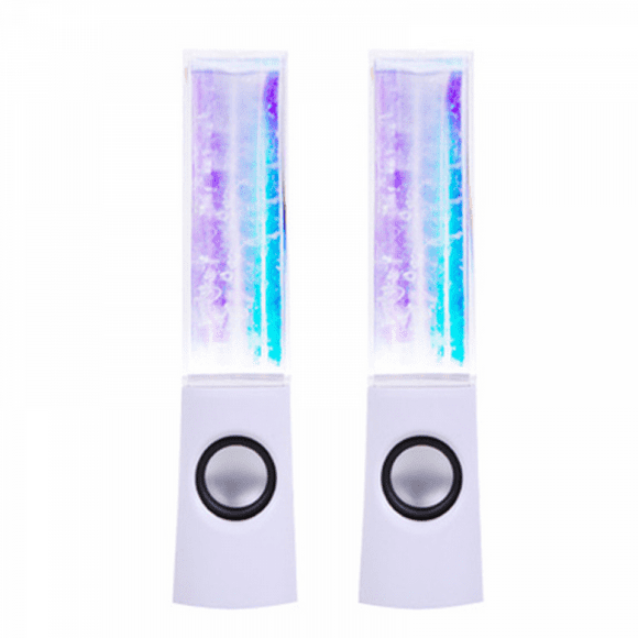 LED Dancing Water Fountain Show Music Light Computer Speakers For Laptop PC iPhone MP3 Phone white speaker Gadget Accessories