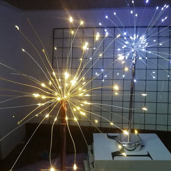 LED Dandelion Table Lamp 100 LED Copper Wire Fairy Light Battery Operated Warm White Decorative Night Light for Bedroom Party Decor 12.99 in