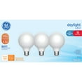 thumbnail image 1 of GE LED Light Bulbs, 40 Watt Replacement, Daylight, G25 Vanity Globe Bulbs, 3pk, 1 of 9